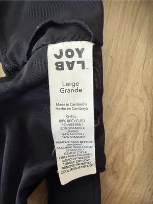 JoyLab Black Double-Strap Sports Bra thumbnail 3