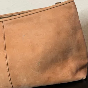 Lucky Brand Woven Leather Clutch Women Large Tan Bohemian Zipper Pouch thumbnail 15