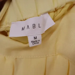 MABL Yellow Ruffle Strap Button Front Tiered Midi Dress Size M Size M thumbnail 2