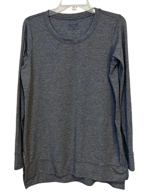 Womens Patagonia Shirt Long Sleeve Glorya Side Slit Top Gray Size‎ Medium thumbnail 1