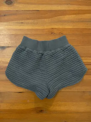 Everlane The Organic Cotton Quilted Shorts Womens Size Small Gray Pull-on thumbnail 4