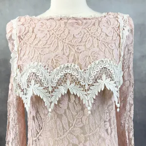 Vtg 80s Jessica McClintock Lace Dress‎ Size 8 Cottage Coquette Victorian Prairie thumbnail 3