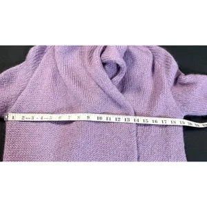 Soft Surroundings Telluride Topper XS Purple Mohair Wool Oversized Long Cardigan thumbnail 8