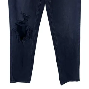 American Eagle Highest Rise 90s Boyfriend Distressed Jeans Black Grunge Size 00 thumbnail 3