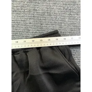 Womens Black Wide Leg Fleece Lined Sweatpants High Waist Drawstring Size Medium thumbnail 5