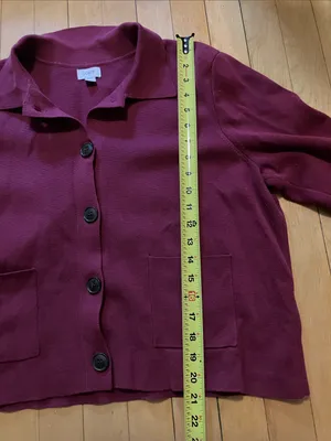 J. Crew Button Down Cotton Cardigan Sweater Jacket Size XL thumbnail 7