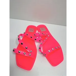 Dolce Vita Jelly Sandals Womens Size 6 Neon Pink‎ Slip On Shoes NEW thumbnail 4