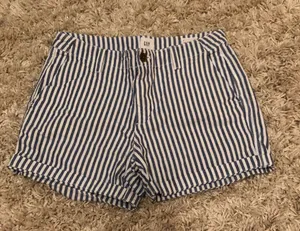 Women's GAP blue and white striped shorts thumbnail 1