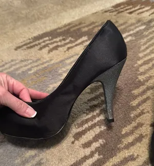 Unlisted Heels Black Platform Sparkle Heel thumbnail 1