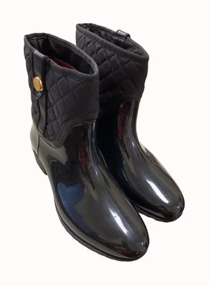 Tommy Hillfiger women black rain boots size 10M SKU 1293 thumbnail 1