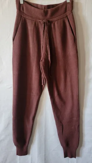 Abercrombie & Fitch Soft A&F Collection Maroon Jogger Sweatpants Women’s Size S thumbnail 1
