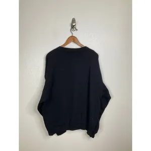 Alo Yoga Accolade Crew Neck Pullover‎ Sweatshirt Black Fleece Large thumbnail 2