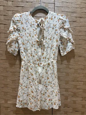 Reformation Floral Ruffle Mini Dress Cottagecore Boho Romantic Vintage Style 2 thumbnail 6