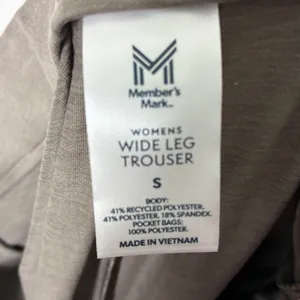 Member's Mark Light Brown Wide Leg Trouser Soft Knit NWT Womens Small thumbnail 6
