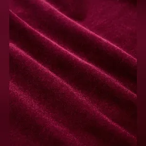 Burgundy Velvet Halter Bowknot Lace Up Maxi Dress: L/Size 8 thumbnail 4
