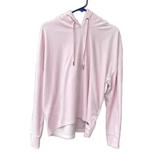 DNKY women’s size medium pink velvet pullover hoodie thumbnail 2