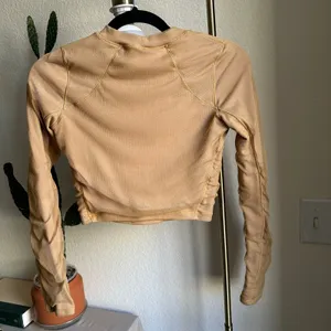 Alo Yoga Tan Textured Tulle Longsleeve thumbnail 5