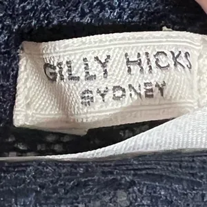 Gilly Hicks Navy Blue Lace Wireless Padded Floral Halter Bralette - Size Small - EUC thumbnail 4
