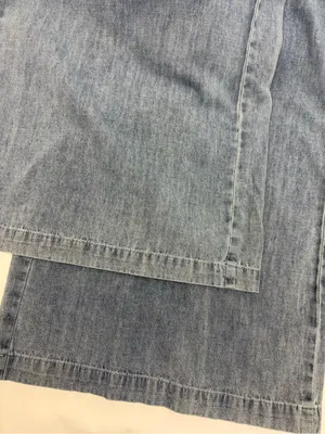 Vici Quiet Luxury Lightweight Chambray Denim Jumpsuit Coveralls Boiler Suit Blue thumbnail 12
