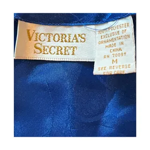 Victorias Secret Lingerie Size M Blue Satin Slip Dress Mini Chemise Sexy Vintage thumbnail 4
