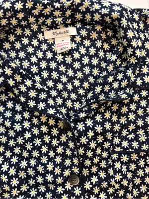 Madewell Mini Daisy Short Sleeve Pajama Set Top medium, bottoms XL thumbnail 4