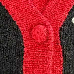 Vintage OHI Christmas Appliqué Embroidered Button Front Sweater Vest S thumbnail 9