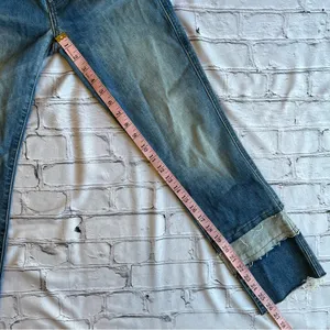 7 For All Mankind Cropped Jeans Button Fly 23 Womens Boho Festival thumbnail 5