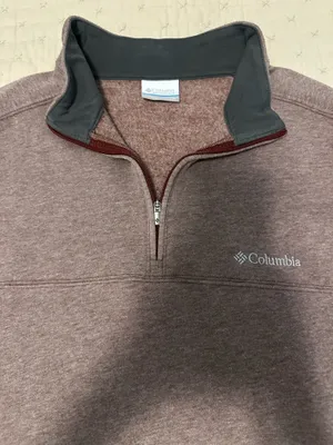 Columbia burgundy quarter zip fleece thumbnail 2