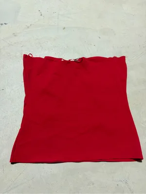 Zara NWT Strapless Red tube Top medium MSRP$30 thumbnail 6