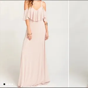 NWT Show Me Your Mumu Renee ruffle maxi dress in dancing Queen wine blush SMALL thumbnail 3
