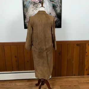 Nice Vintage 90s Stuart’s Tan Suede Trench Coat! thumbnail 4