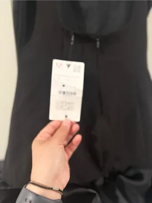 Zara Combination Puff Hem Jumpsuit Dress thumbnail 4