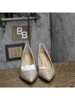 NWT INC International Concepts Zitah Embellished Pointed Toe Pumps Gold Bling 7M thumbnail 8