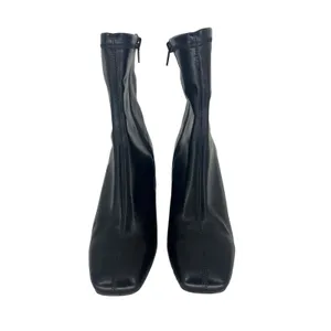 Silent‎ D Carina Heeled Ankle Boots Black Leather Size 39 thumbnail 5