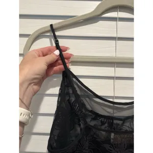 Vintage Victoria's Secret Gold‎ Label Sheer Black Lace Teddy Small Dark Romantic thumbnail 7