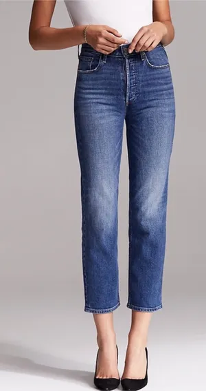 Aritzia Denim Forum Arlo High Rise Straight Ankle thumbnail 1