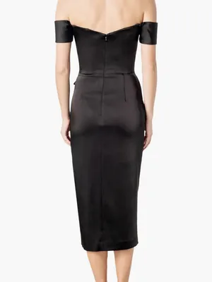 Dress the Population Alani Black off the shoulder Dress Cocktail Bodycon XL thumbnail 2