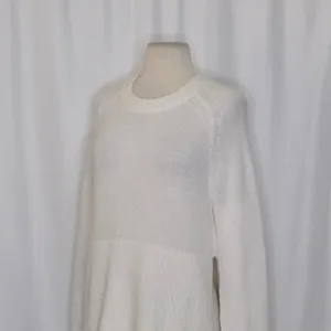 NWT!! J. CREW High Rib Pullover Sweater Wool Alpaca Solid‎ Ivory Minimalist XXS thumbnail 7