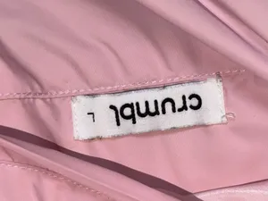 Team Crumbl Pink‎ Black Reversible Varsity Jacket Pink Size L thumbnail 5