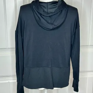 Women's Black Hoodie Sweatshirt thumbnail 2