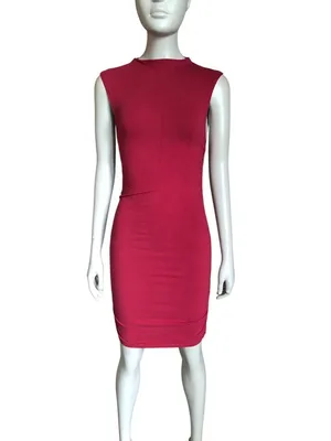 NWT Rumored Red Mock Neck Bodycon Dress thumbnail 2
