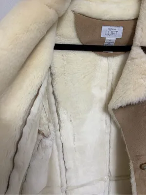 Vintage LOFT Faux Suede Fur Collar Lined Penny Lane Jacket - Size 10 thumbnail 12