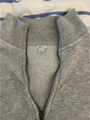 Aerie Quarter-Zip Pullover Grey thumbnail 3