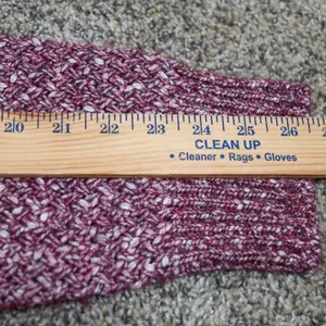 J.‎ Crew Honeycomb Knit Crewneck Wool Blend Sweater XL Heathered Maroon Knit thumbnail 10