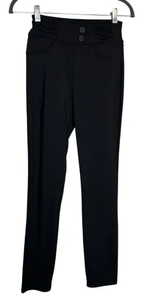 NWT Halara Black Ruffle Waist Band‎ Casual Athletic Pants Size XS thumbnail 1