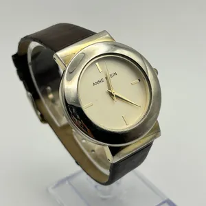 Anne Klein AK/2756T Gold Case Brown Leather Women’s Watch Working New Battery thumbnail 3