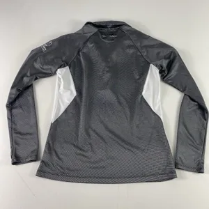 Under Armour Jacket Womens Medium Loose Gray 1/4 Zip‎ ColdBlack HeatGear Stretch thumbnail 4