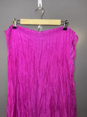 Pink Silk Scarf Womens One Size Sheer Crinkle Chiffon Rectangle Wrap Shawl India thumbnail 5