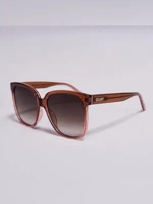 QUAY Womens WIDE AWAKE 77694 Coffee Rose Frame Brown Lenses Sunglasses 59 16 145 thumbnail 2