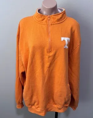 Colosseum Tennessee Volunteers Quarter Zip Pullover XL Orange Sweatshirt Sports thumbnail 1